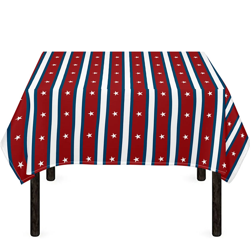 USA Striped Pattern Print Tablecloth Kitchen Home Decor USA Striped Pattern Print Tablecloth Kitchen Home Decor
