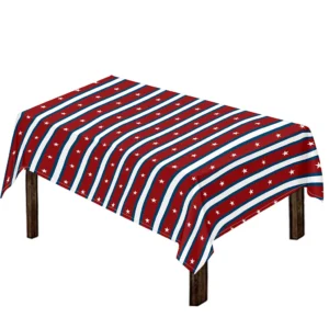 USA Striped Pattern Print Tablecloth Kitchen Home Decor