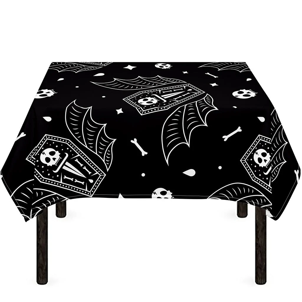 Vampire Coffin Pattern Print Tablecloth Kitchen Home Decor Vampire Coffin Pattern Print Tablecloth Kitchen Home Decor