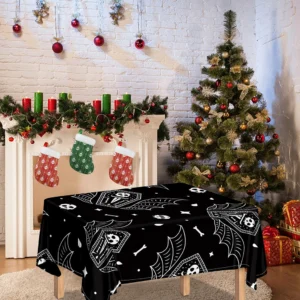 Vampire Coffin Pattern Print Tablecloth Kitchen Home Decor