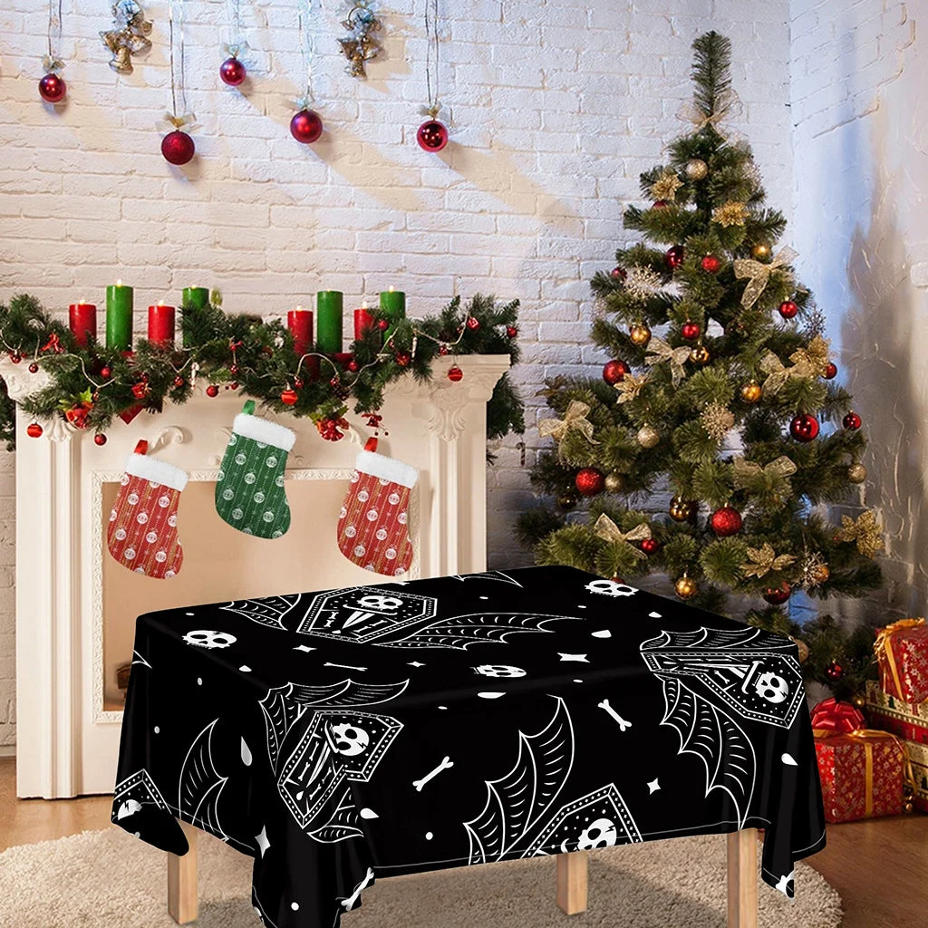 Vampire Coffin Pattern Print Tablecloth Kitchen Home Decor Vampire Coffin Pattern Print Tablecloth Kitchen Home Decor