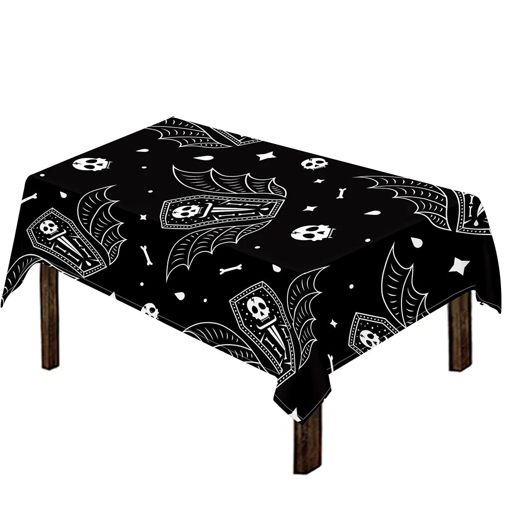 Vampire Coffin Pattern Print Tablecloth Kitchen Home Decor Vampire Coffin Pattern Print Tablecloth Kitchen Home Decor