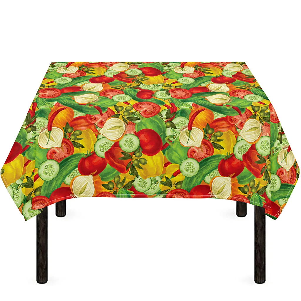 Vegan Pattern Print Tablecloth Kitchen Home Decor Vegan Pattern Print Tablecloth Kitchen Home Decor