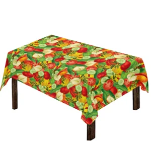 Vegan Pattern Print Tablecloth Kitchen Home Decor