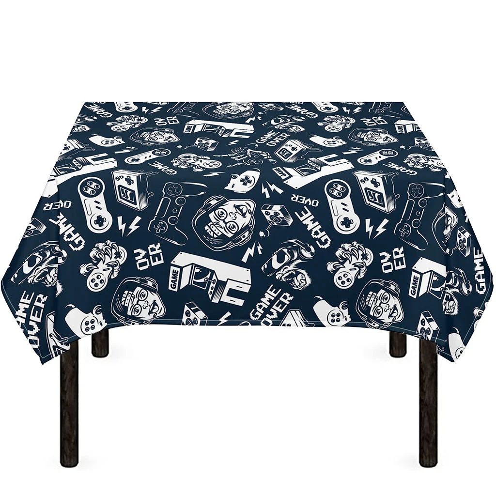 Video Game Devices Pattern Print Tablecloth Kitchen Home Decor Video Game Devices Pattern Print Tablecloth Kitchen Home Decor
