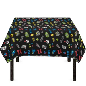 Video Game Gadgets Pattern Print Tablecloth Kitchen Home Decor