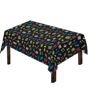 Video Game Gadgets Pattern Print Tablecloth Kitchen Home Decor