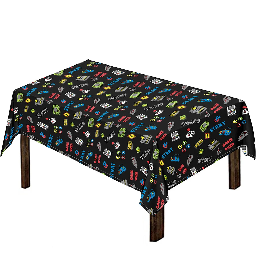 Video Game Gadgets Pattern Print Tablecloth Kitchen Home Decor Video Game Gadgets Pattern Print Tablecloth Kitchen Home Decor