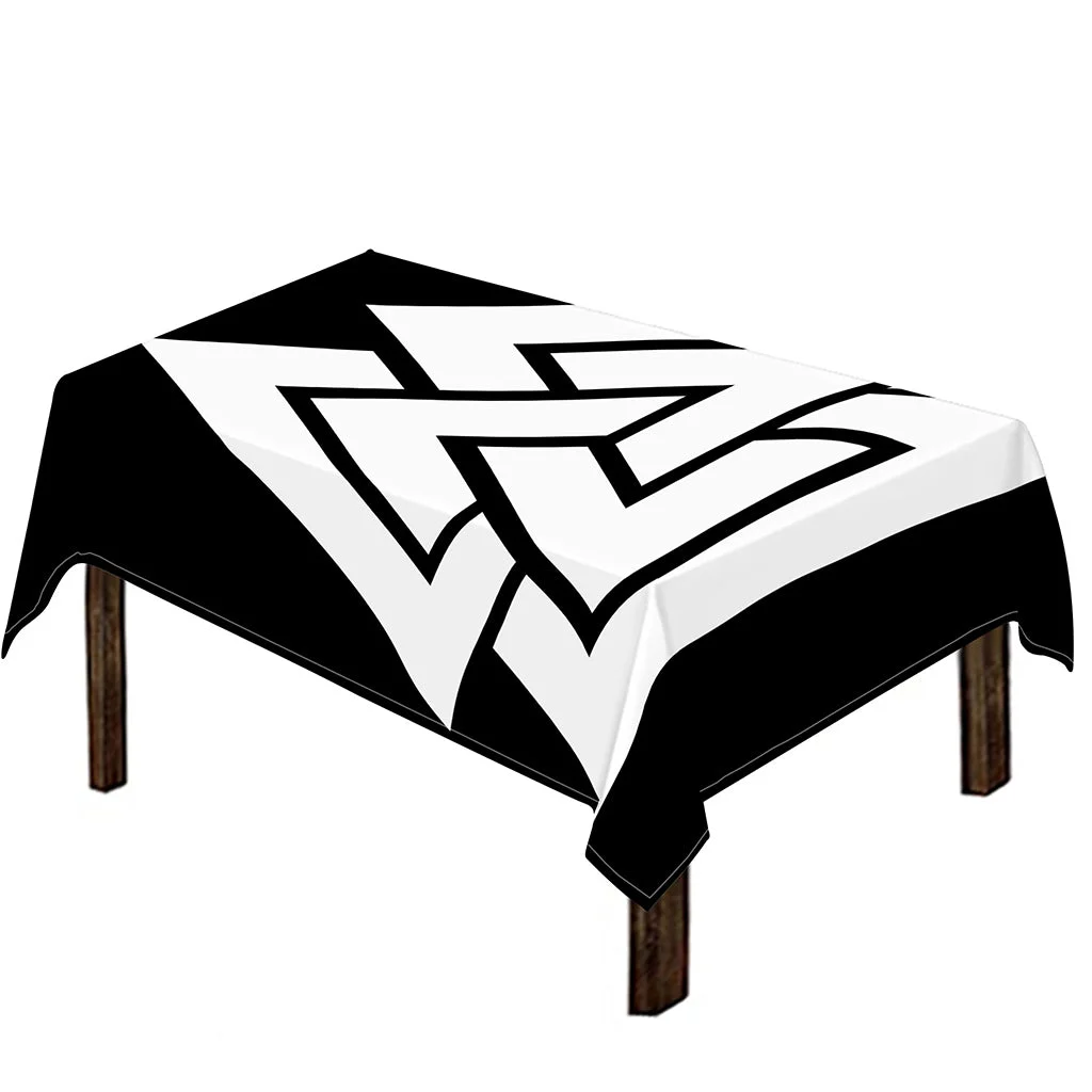 Viking Valknut Symbol Print Tablecloth Kitchen Home Decor Viking Valknut Symbol Print Tablecloth Kitchen Home Decor