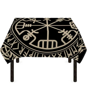Viking Vegvisir Print Tablecloth Kitchen Home Decor