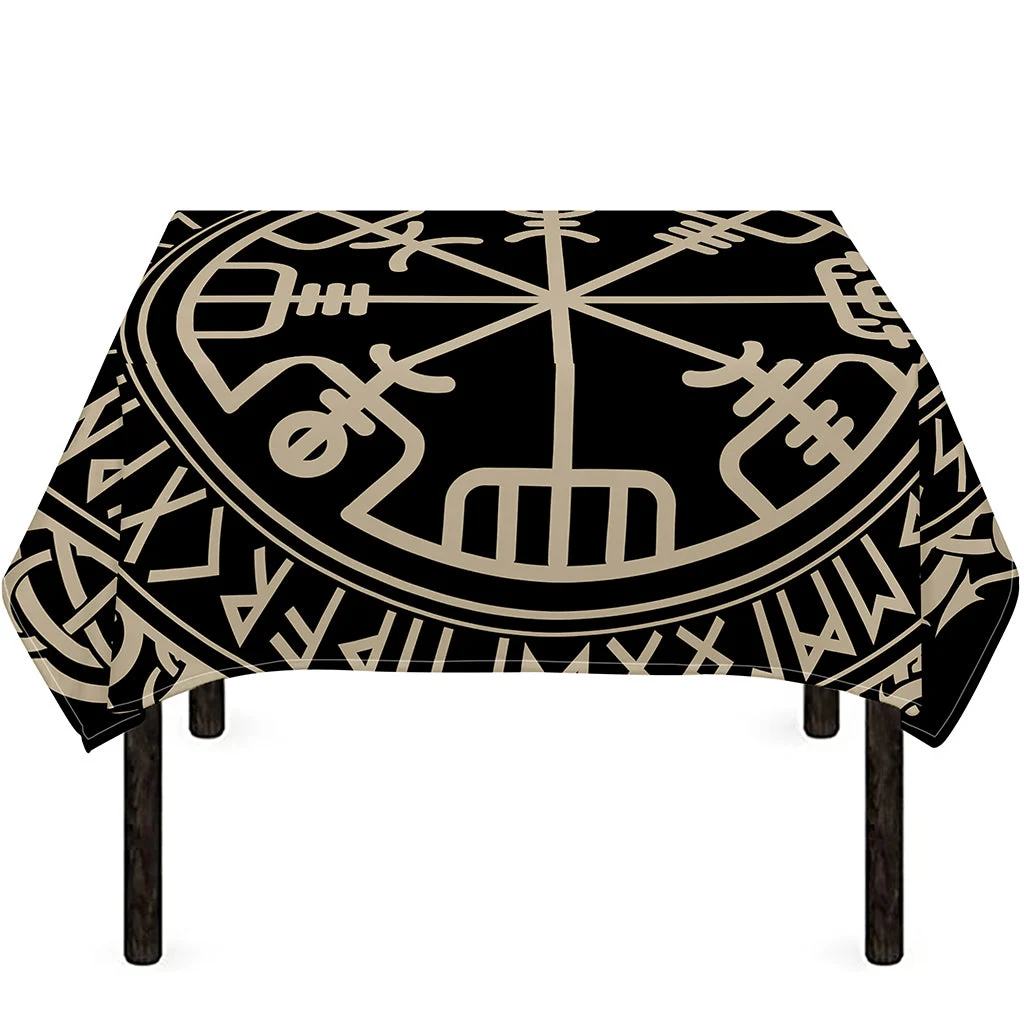 Viking Vegvisir Print Tablecloth Kitchen Home Decor Viking Vegvisir Print Tablecloth Kitchen Home Decor