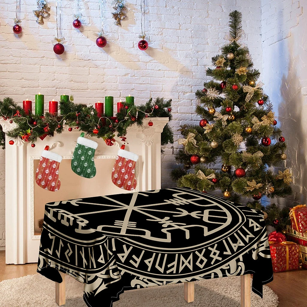 Viking Vegvisir Print Tablecloth Kitchen Home Decor Viking Vegvisir Print Tablecloth Kitchen Home Decor