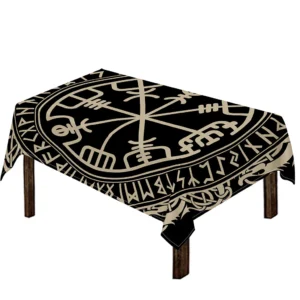 Viking Vegvisir Print Tablecloth Kitchen Home Decor