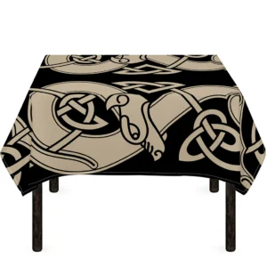 Viking Wolves Symbol Print Tablecloth Kitchen Home Decor