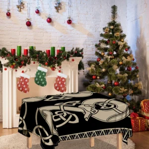 Viking Wolves Symbol Print Tablecloth Kitchen Home Decor