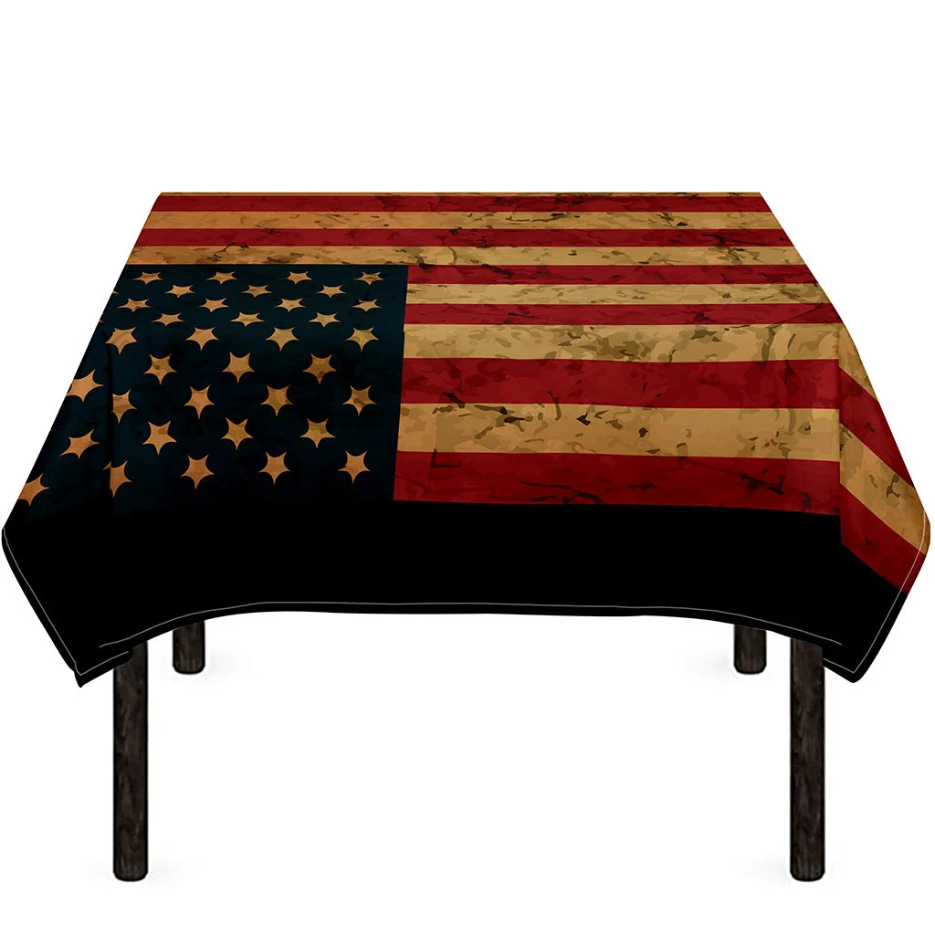 Vintage American Flag Print Tablecloth Kitchen Home Decor Vintage American Flag Print Tablecloth Kitchen Home Decor