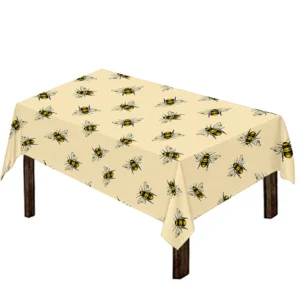 Vintage Bee Pattern Print Tablecloth Kitchen Home Decor