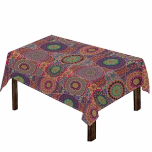 Vintage Bohemian Floral Mandala Print Tablecloth Kitchen Home Decor