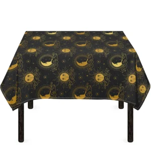 Vintage Celestial Pattern Print Tablecloth Kitchen Home Decor