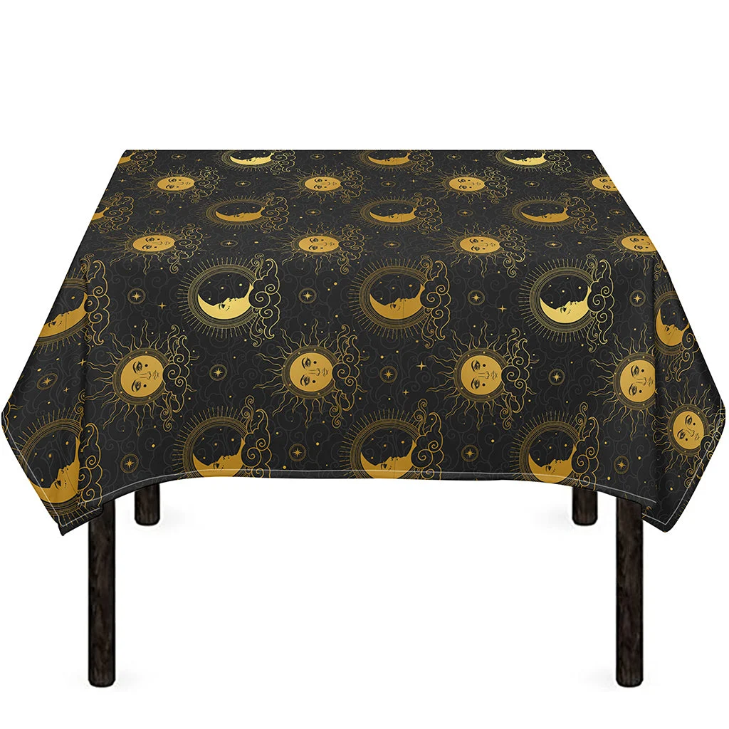 Vintage Celestial Pattern Print Tablecloth Kitchen Home Decor Vintage Celestial Pattern Print Tablecloth Kitchen Home Decor