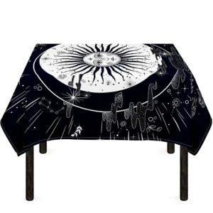 Vintage Celestial Sun Print Tablecloth Kitchen Home Decor