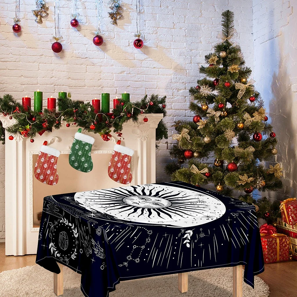 Vintage Celestial Sun Print Tablecloth Kitchen Home Decor Vintage Celestial Sun Print Tablecloth Kitchen Home Decor