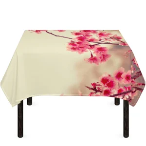 Vintage Cherry Blossom Print Tablecloth Kitchen Home Decor