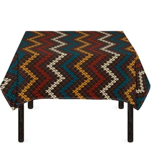 Vintage Chevron Knitted Pattern Print Tablecloth Kitchen Home Decor