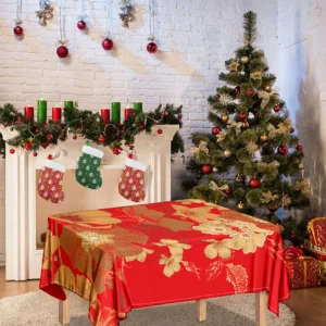 Vintage Chinese Flower Print Tablecloth Kitchen Home Decor