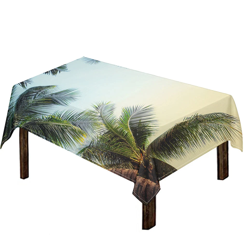 Vintage Coconut Tree Print Tablecloth Kitchen Home Decor Vintage Coconut Tree Print Tablecloth Kitchen Home Decor