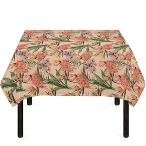 Vintage Flamingo Pattern Print Tablecloth Kitchen Home Decor