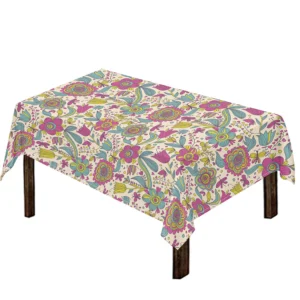Vintage Girly Floral Print Tablecloth Kitchen Home Decor
