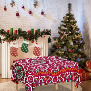 Vintage Indian Mandala Print Tablecloth Kitchen Home Decor