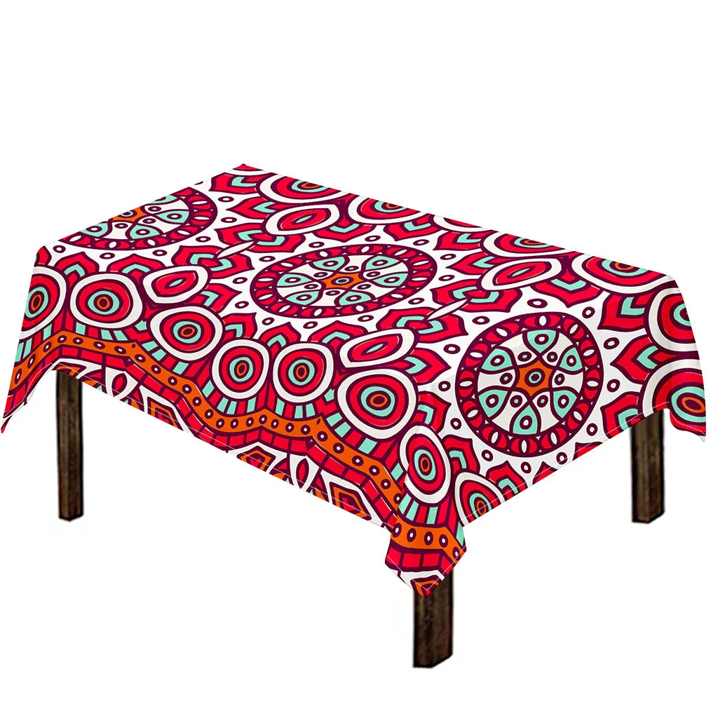 Vintage Indian Mandala Print Tablecloth Kitchen Home Decor Vintage Indian Mandala Print Tablecloth Kitchen Home Decor