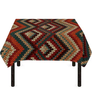 Vintage Knitted Pattern Print Tablecloth Kitchen Home Decor