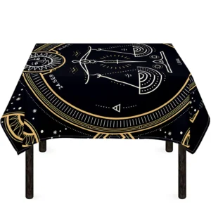 Vintage Libra Zodiac Sign Print Tablecloth Kitchen Home Decor