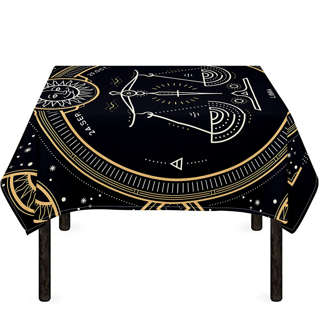 Vintage Libra Zodiac Sign Print Tablecloth Kitchen Home Decor Vintage Libra Zodiac Sign Print Tablecloth Kitchen Home Decor
