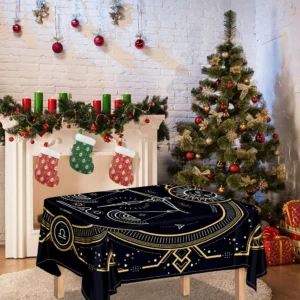 Vintage Libra Zodiac Sign Print Tablecloth Kitchen Home Decor