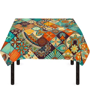 Vintage Mandala Bohemian Pattern Print Tablecloth Kitchen Home Decor