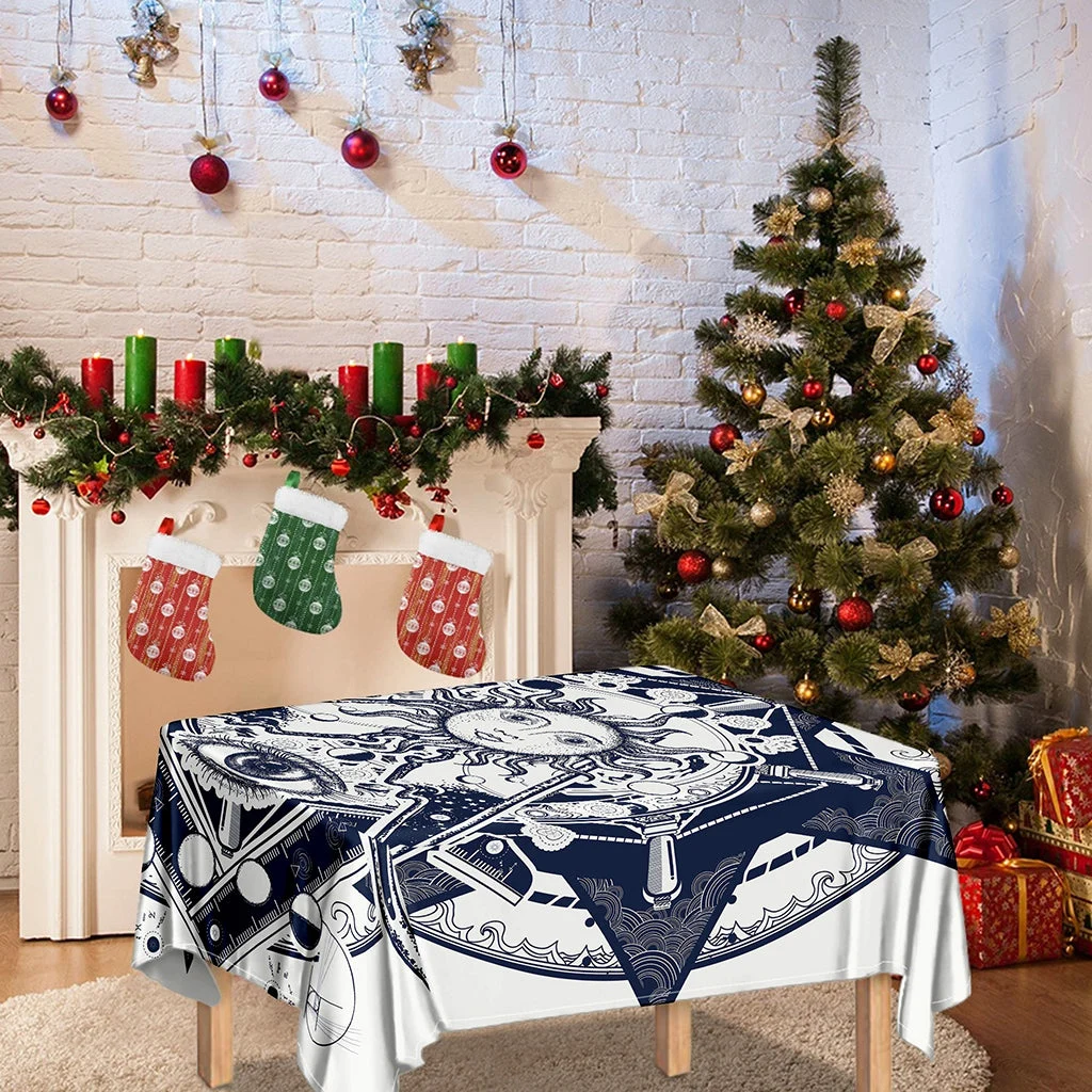 Vintage Masonic Freemasonry Print Tablecloth Kitchen Home Decor Vintage Masonic Freemasonry Print Tablecloth Kitchen Home Decor