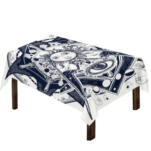 Vintage Masonic Freemasonry Print Tablecloth Kitchen Home Decor