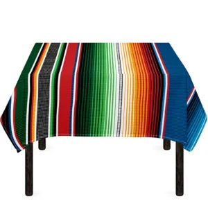 Vintage Mexican Blanket Pattern Print Tablecloth Kitchen Home Decor