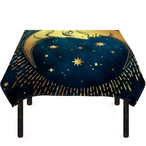 Vintage Moon And Sun Print Tablecloth Kitchen Home Decor