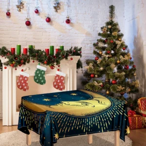 Vintage Moon And Sun Print Tablecloth Kitchen Home Decor