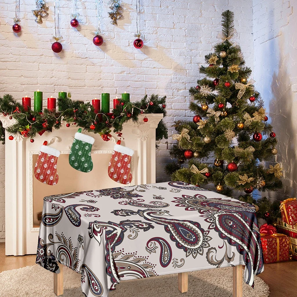 Vintage Paisley Pattern Print Tablecloth Kitchen Home Decor Vintage Paisley Pattern Print Tablecloth Kitchen Home Decor