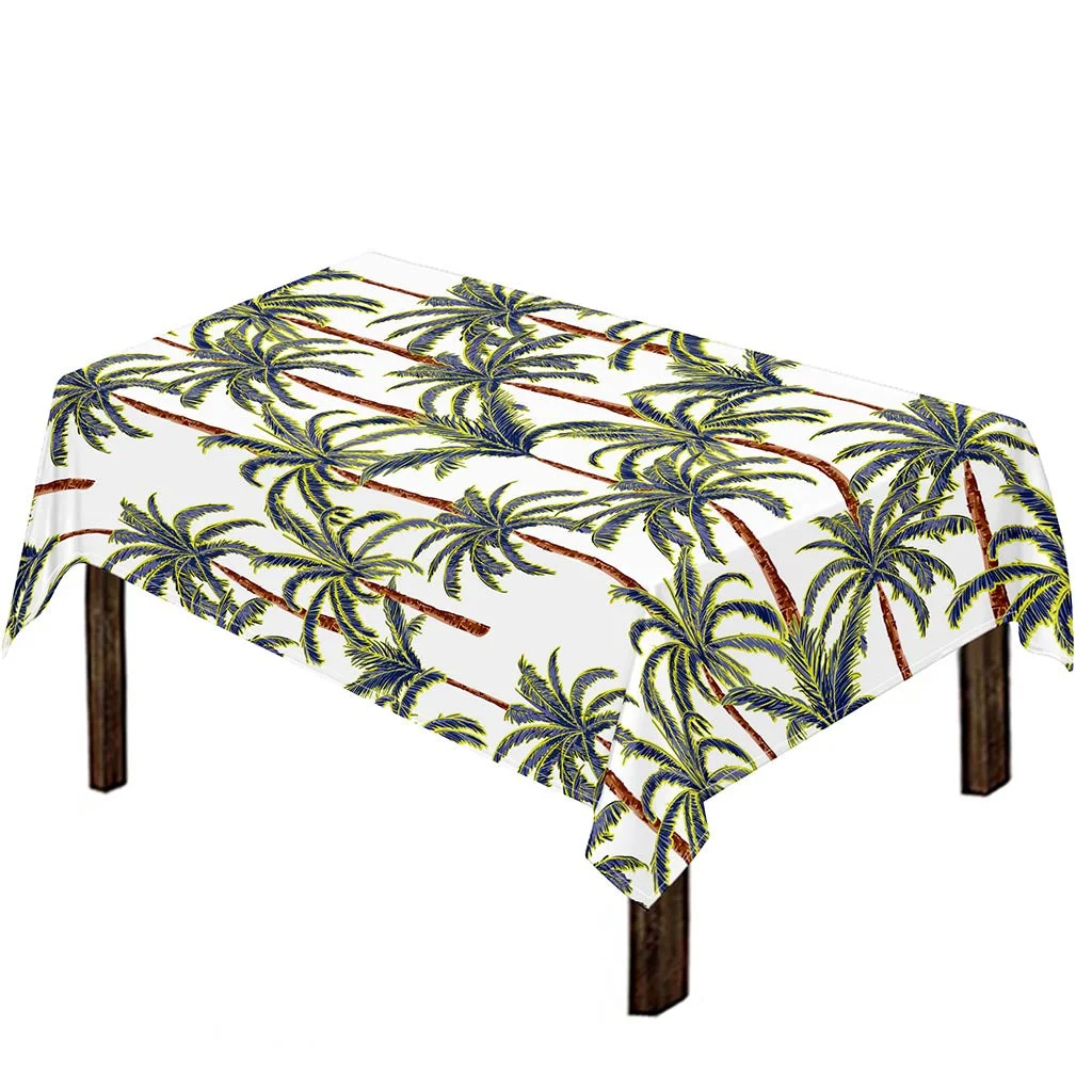 Vintage Palm Tree Beach Pattern Print Tablecloth Kitchen Home Decor Vintage Palm Tree Beach Pattern Print Tablecloth Kitchen Home Decor