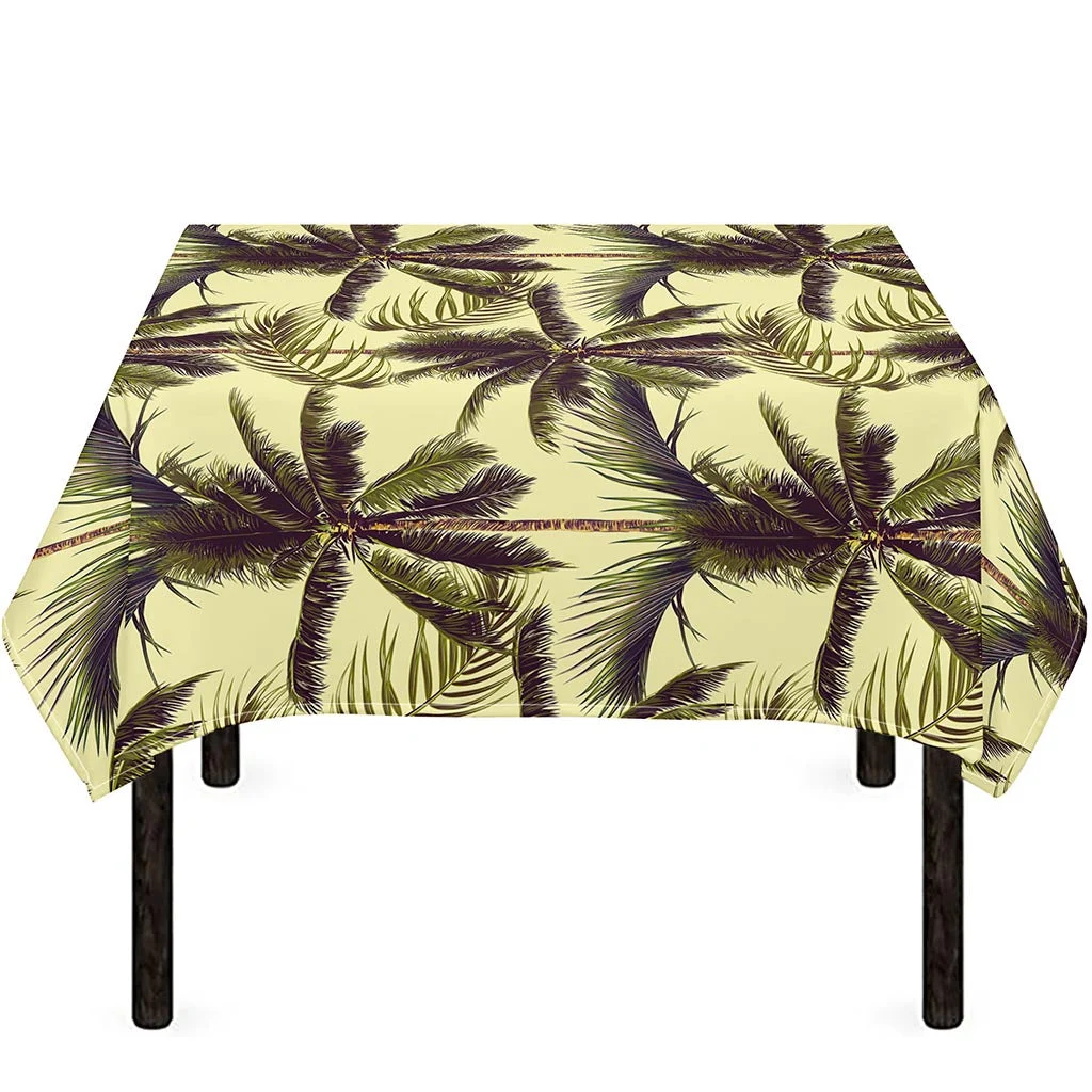 Vintage Palm Tree Pattern Print Tablecloth Kitchen Home Decor Vintage Palm Tree Pattern Print Tablecloth Kitchen Home Decor