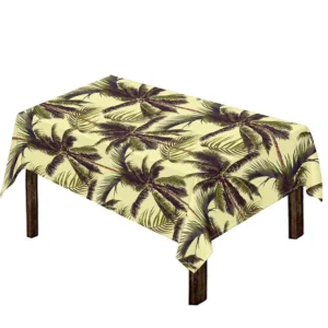 Vintage Palm Tree Pattern Print Tablecloth Kitchen Home Decor