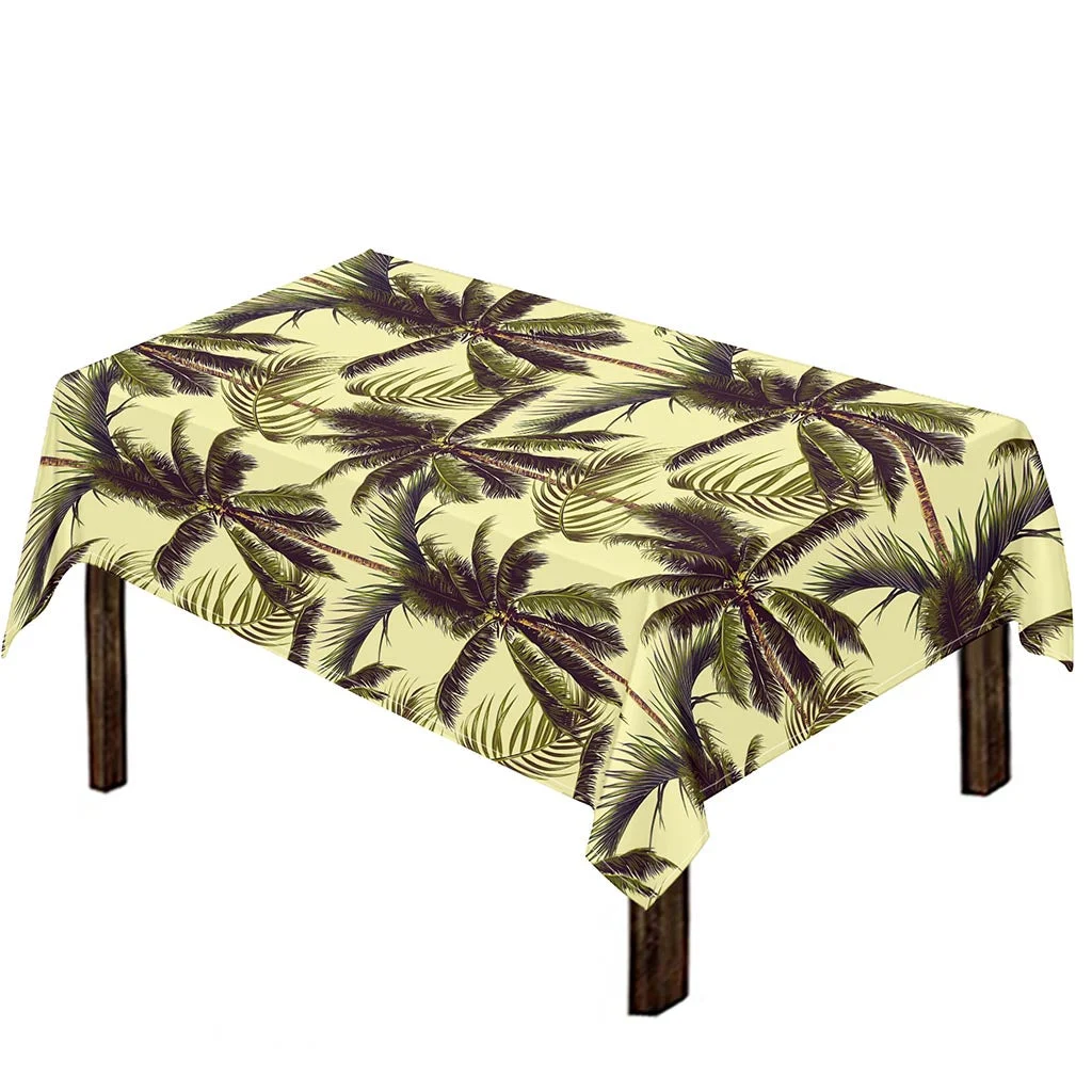 Vintage Palm Tree Pattern Print Tablecloth Kitchen Home Decor Vintage Palm Tree Pattern Print Tablecloth Kitchen Home Decor