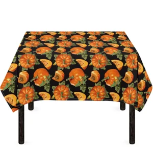 Vintage Pumpkin Pattern Print Tablecloth Kitchen Home Decor